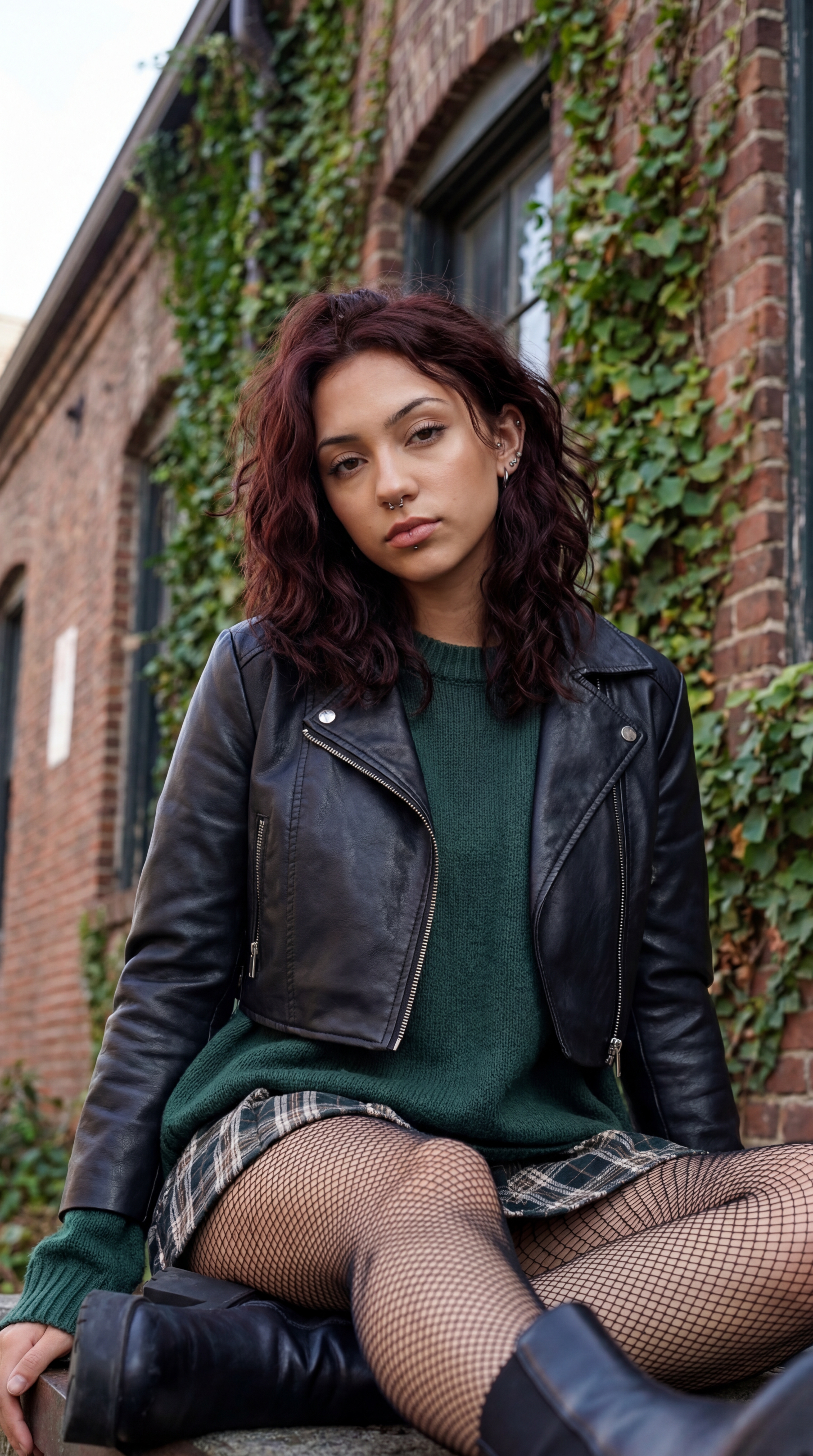 Indie Artist by ivy-covered brick building