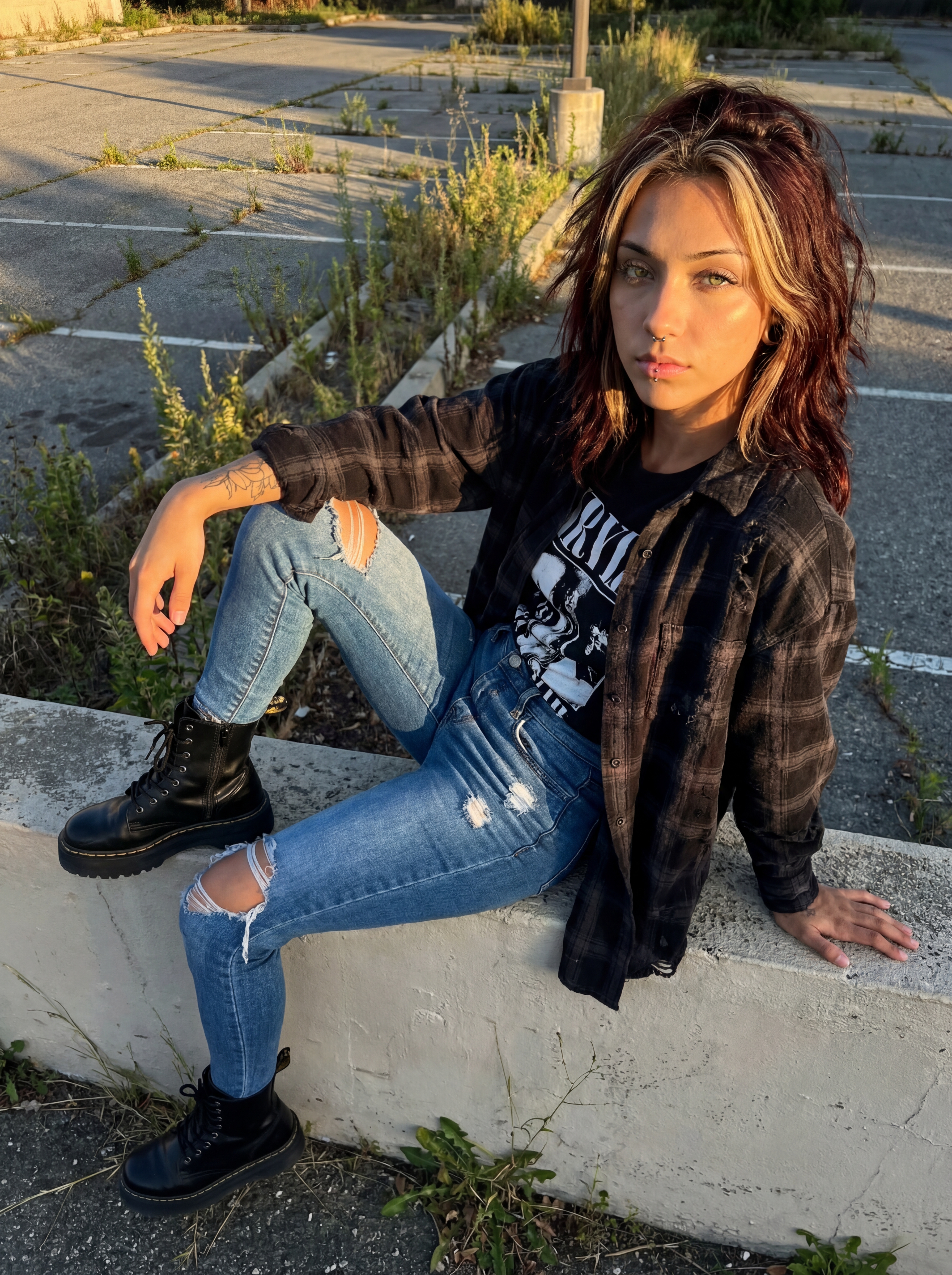 Indie Artist sitting in golden hour light