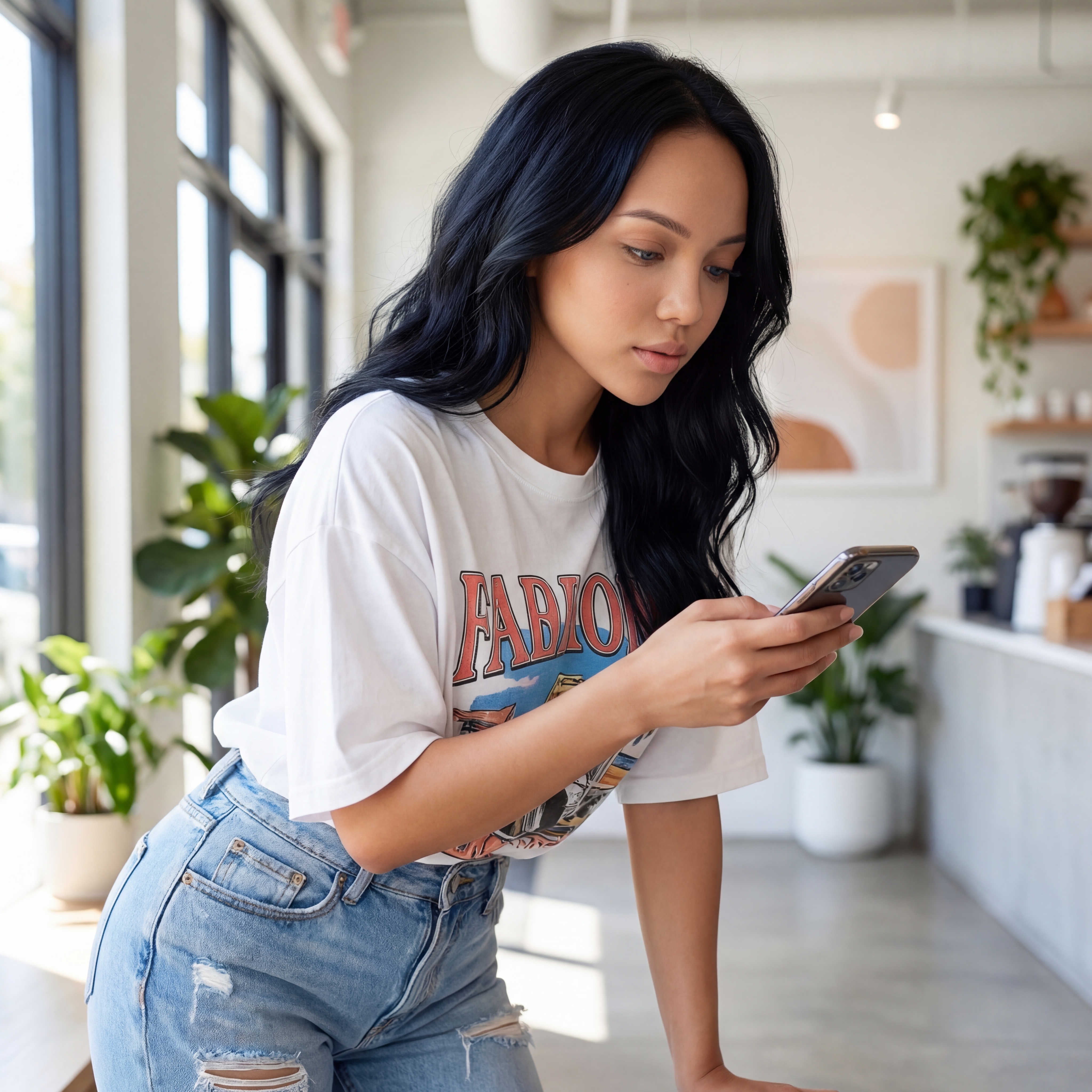 Social Media Influencer in a coffee shop